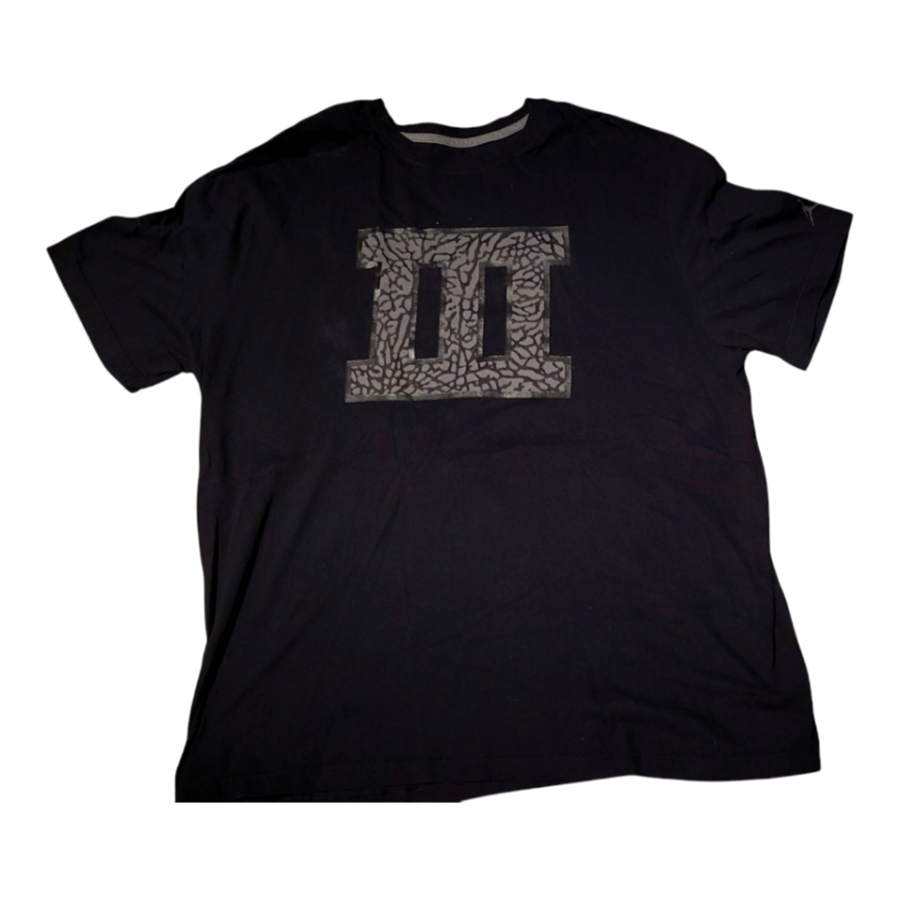 Jordan 3 elephant print black shirt. xl